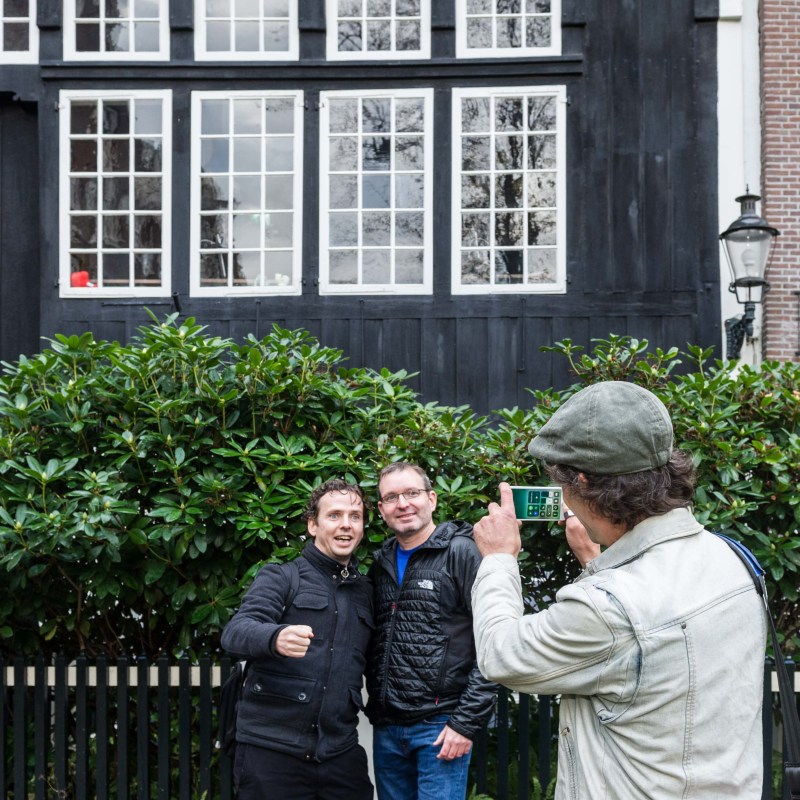 taking photo on walk tour